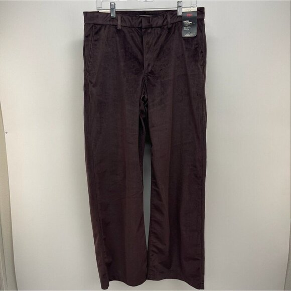 Levi’s  baggy Pants Size30X31 Women’s Throusers Velvet Straight Leg Brown New - Picture 2 of 9